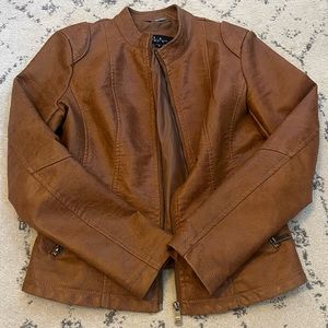 LA Coalition Vegan Leather Jacket Small